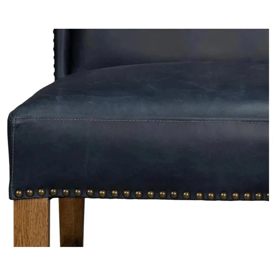 Sarreid Mercado High Back Leather Dining Chair 2PC