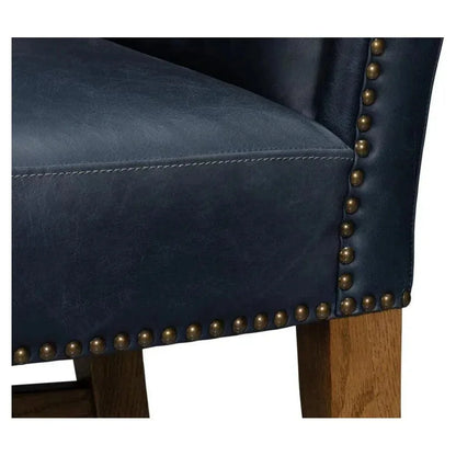 Sarreid Mercado High Back Leather Dining Chair 2PC