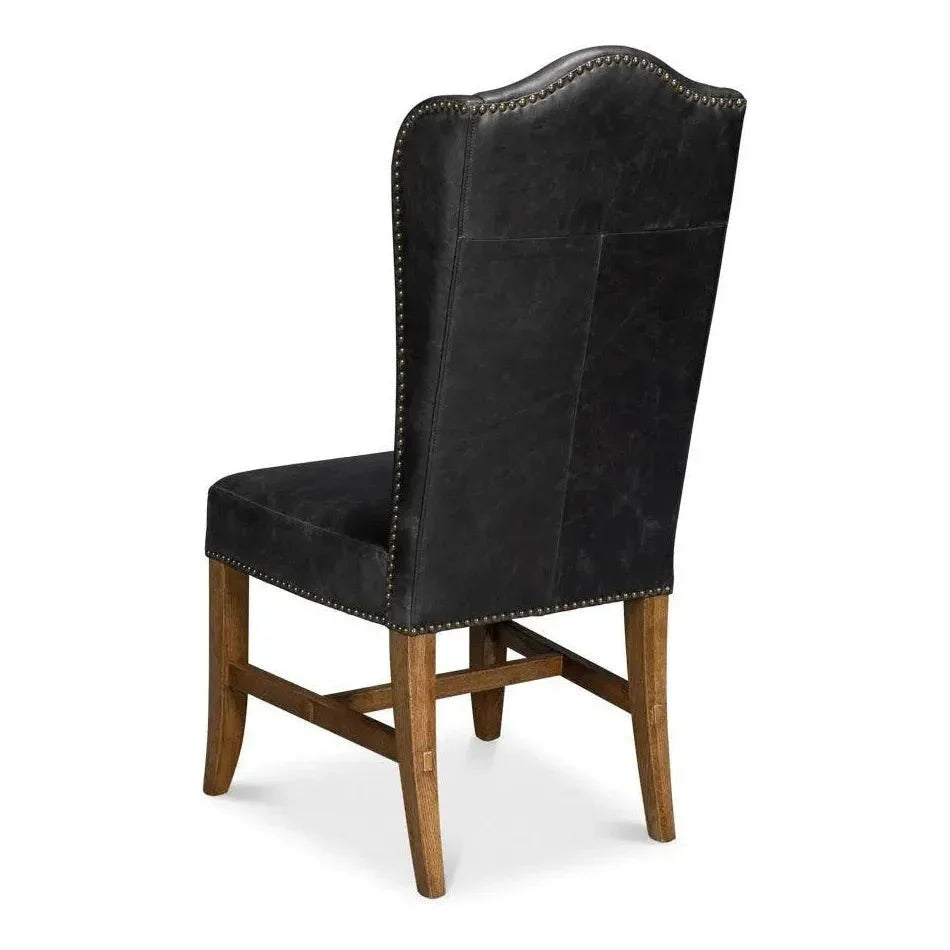 Sarreid Mercado High Back Leather Dining Chair 2PC