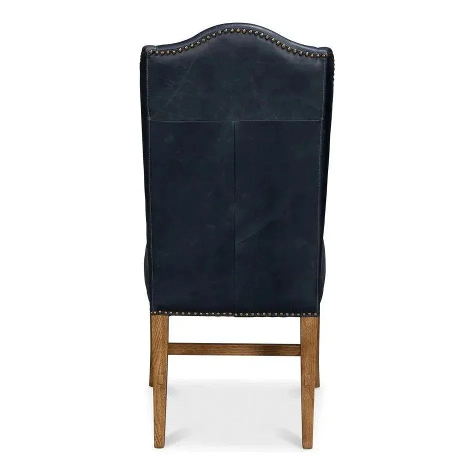 Sarreid Mercado High Back Leather Dining Chair 2PC