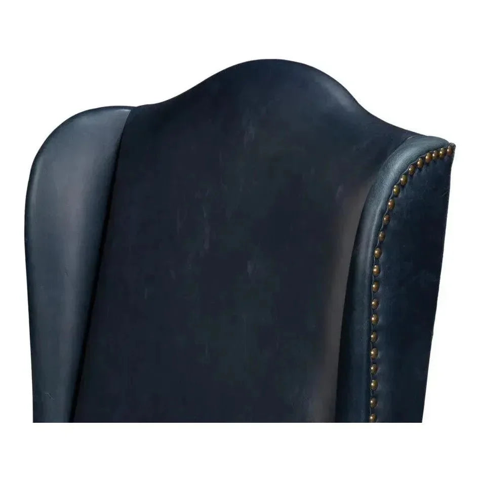 Sarreid Mercado High Back Leather Dining Chair 2PC