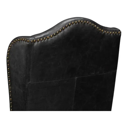 Sarreid Mercado High Back Leather Dining Chair 2PC