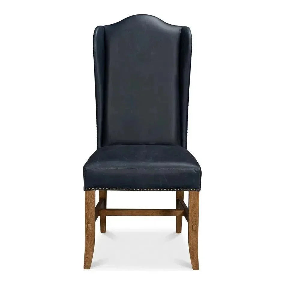 Sarreid Mercado High Back Leather Dining Chair 2PC