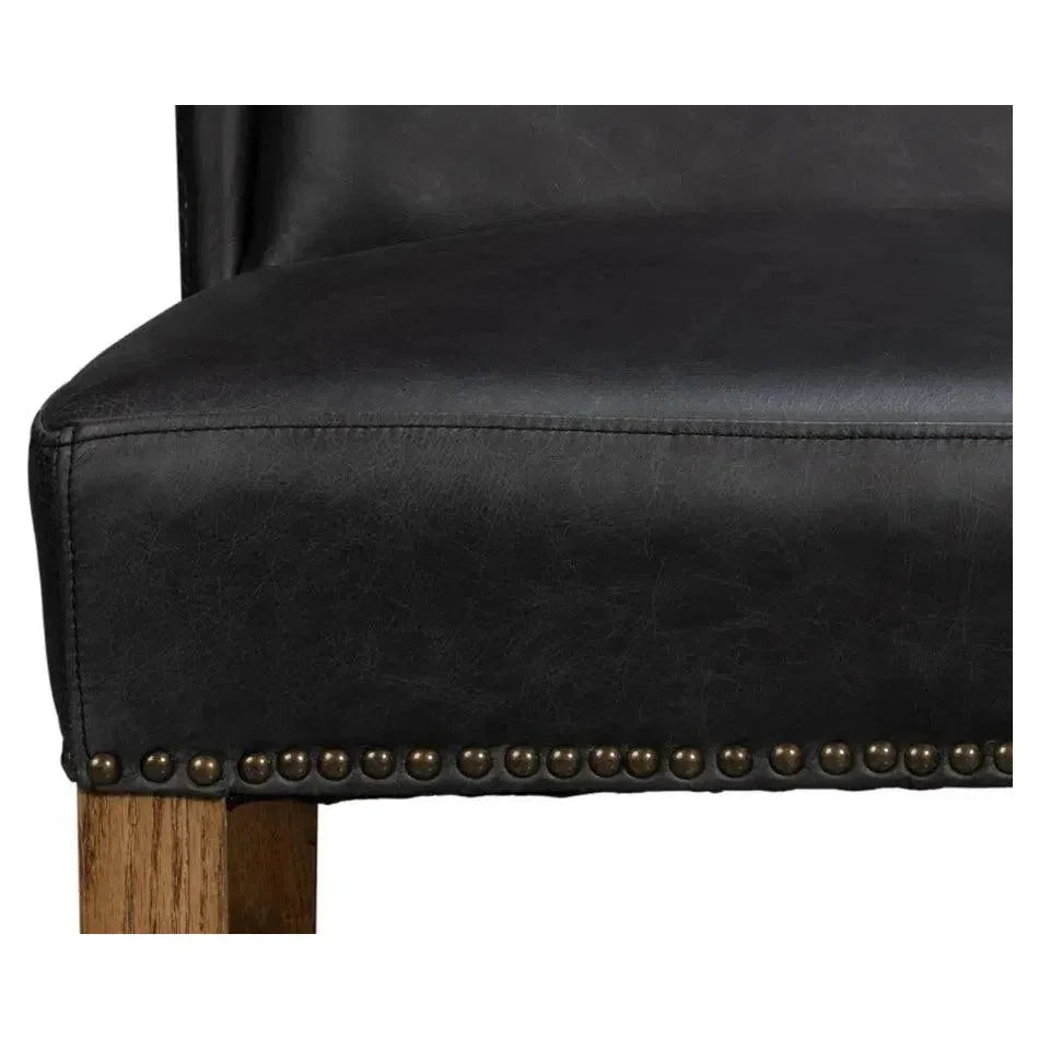 Sarreid Mercado High Back Leather Dining Chair 2PC