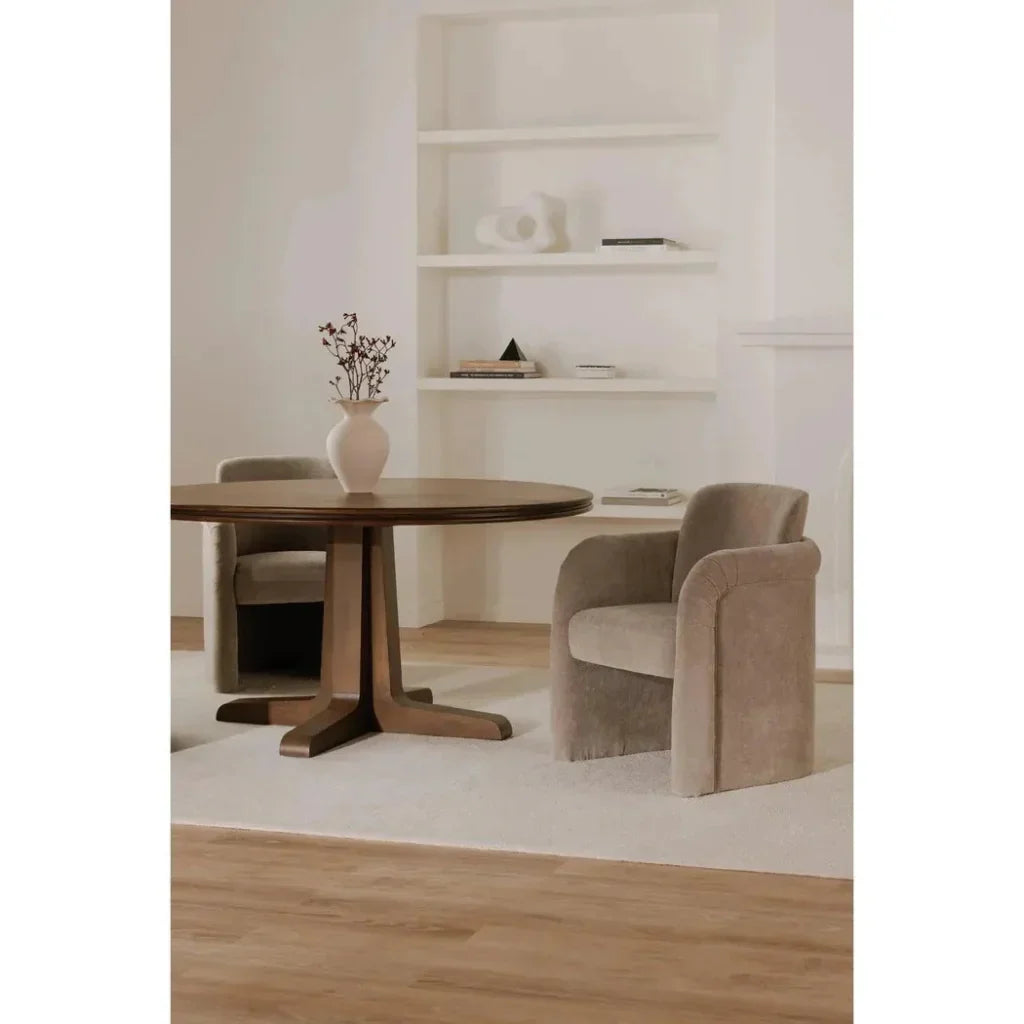 Moe's Home Mesto Rolling Performance Fabric Dining Armchair