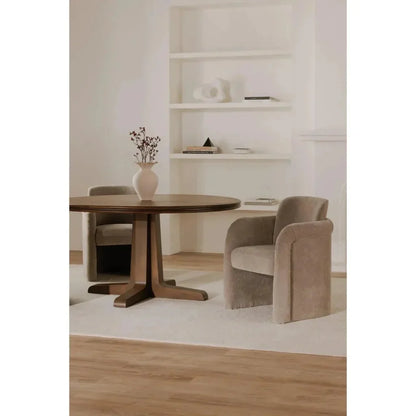 Moe's Home Mesto Rolling Performance Fabric Dining Armchair
