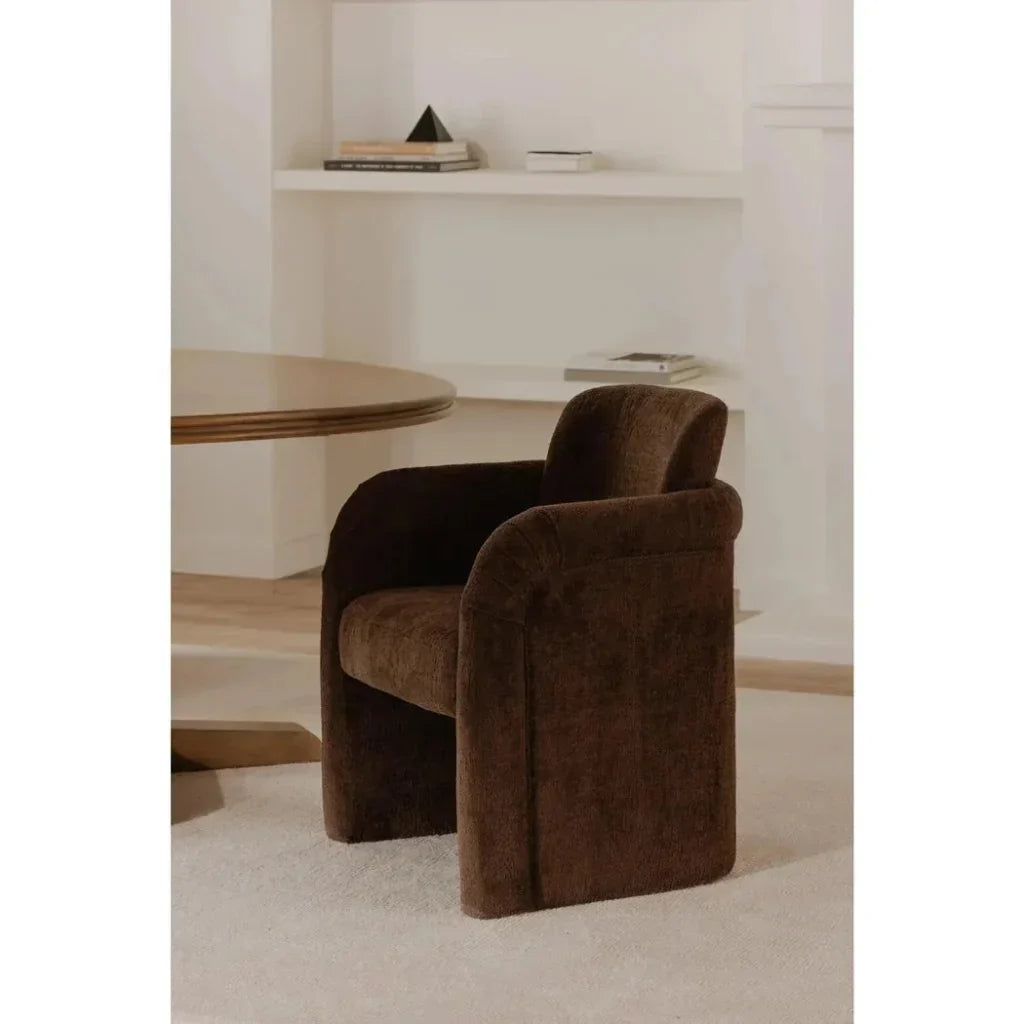Moe's Home Mesto Rolling Performance Fabric Dining Armchair