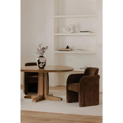 Moe's Home Mesto Rolling Performance Fabric Dining Armchair