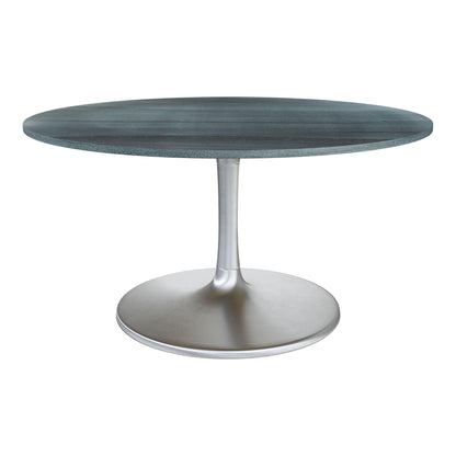 Metropolis Dining Table 60" Black - Sideboards and Things Brand_Zuo Modern, Color_Black, Color_Silver, Finish_Polished, Height_30-40, Materials_Metal, Materials_Stone, Materials_Wood, Metal Type_Aluminum, Metal Type_Iron, Product Type_Dining Height, Shape_Round, Stone Type_Marble, Table Base_Metal, Table Top_Stone, Width_50-60, Wood Species_MDF