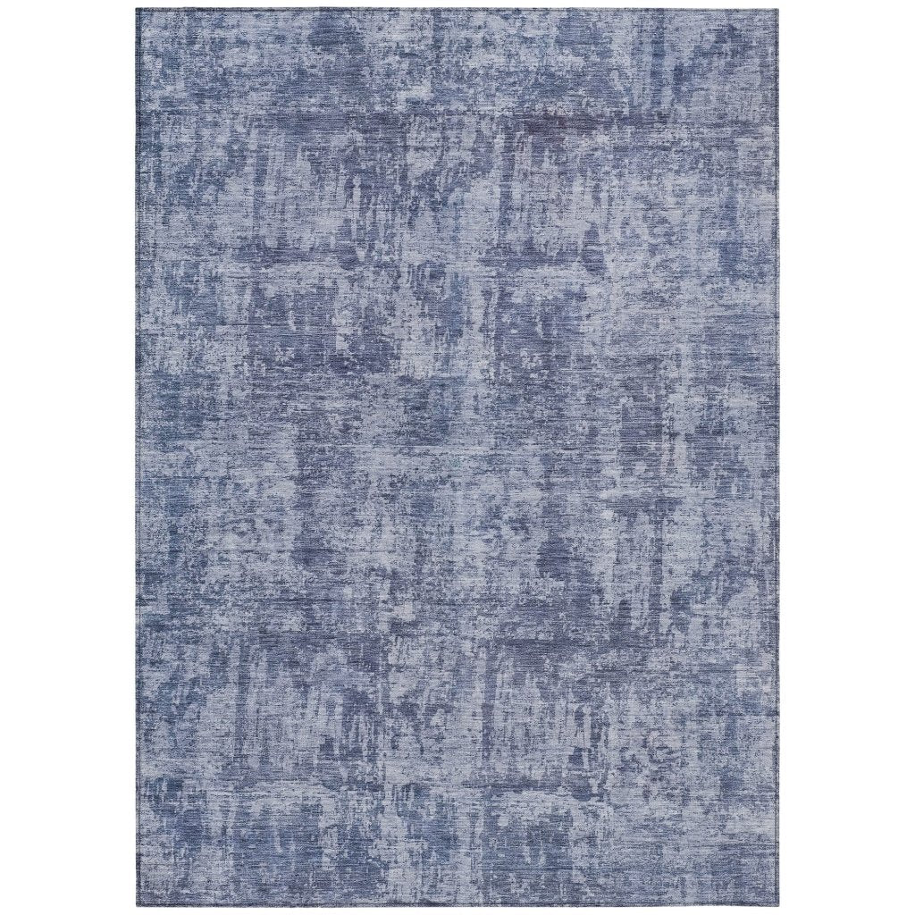 LOOMLAN Rugs Mezzara Blue Washable Indoor-Outdoor Rug