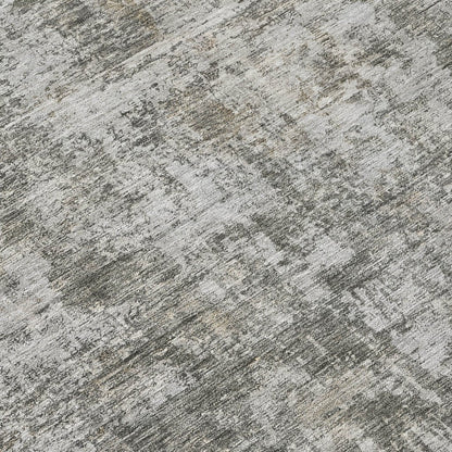 LOOMLAN Rugs Mezzara Gray Washable Indoor-Outdoor Rug