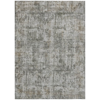 LOOMLAN Rugs Mezzara Gray Washable Indoor-Outdoor Rug