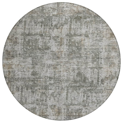 LOOMLAN Rugs Mezzara Gray Washable Indoor-Outdoor Rug