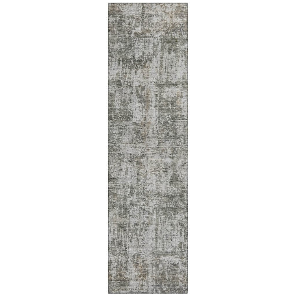 LOOMLAN Rugs Mezzara Gray Washable Indoor-Outdoor Rug
