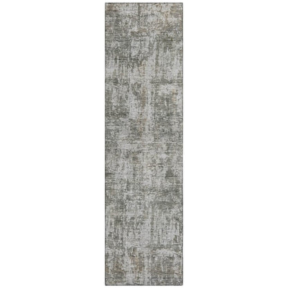 LOOMLAN Rugs Mezzara Gray Washable Indoor-Outdoor Rug