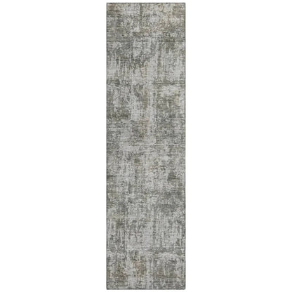 LOOMLAN Rugs Mezzara Gray Washable Indoor-Outdoor Rug