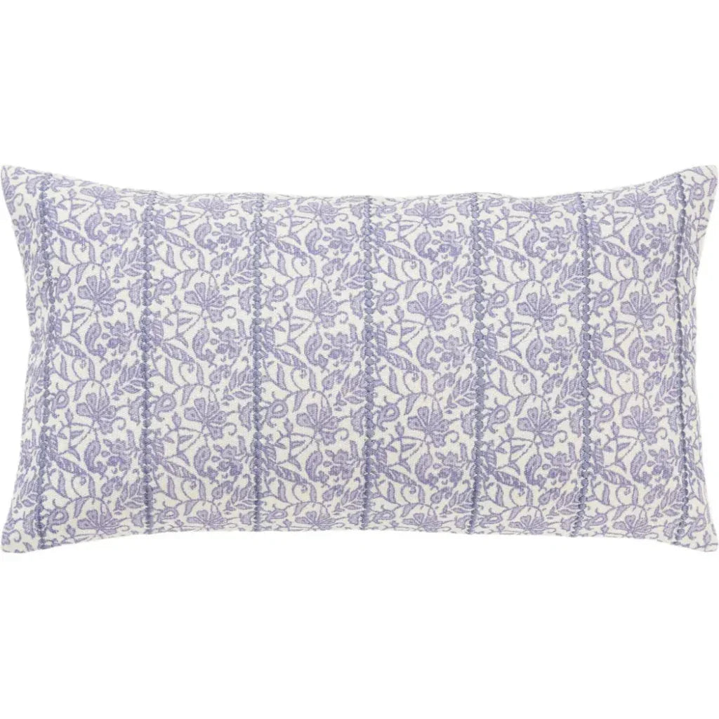 LOOMLAN Mia Botanical Long Lumbar Pillow For Bed