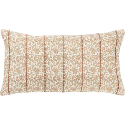 LOOMLAN Mia Botanical Long Lumbar Pillow For Bed