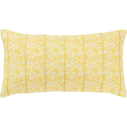 LOOMLAN Mia Botanical Long Lumbar Pillow For Bed