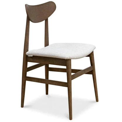 Mid - Century Dining Chairs 2PC Driftwood Oatmeal - LOOMLAN - Sarreid - Dining Chairs