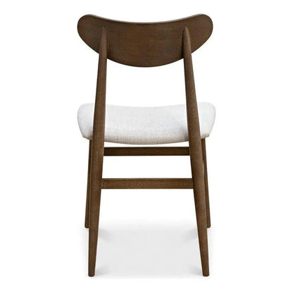 Mid - Century Dining Chairs 2PC Driftwood Oatmeal - LOOMLAN - Sarreid - Dining Chairs