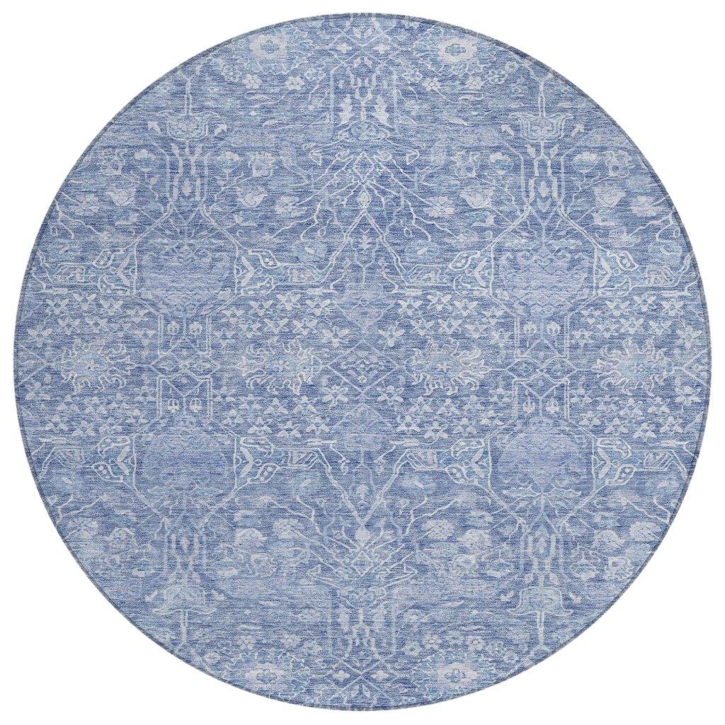 LOOMLAN Rugs Mila Blue Washable Indoor-Outdoor Rug