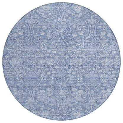 LOOMLAN Rugs Mila Blue Washable Indoor-Outdoor Rug