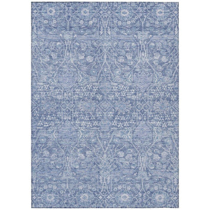 LOOMLAN Rugs Mila Blue Washable Indoor-Outdoor Rug