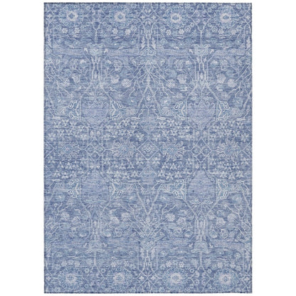 LOOMLAN Rugs Mila Blue Washable Indoor-Outdoor Rug