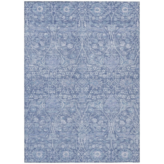 LOOMLAN Rugs Mila Blue Washable Indoor-Outdoor Rug