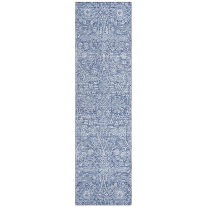 LOOMLAN Rugs Mila Blue Washable Indoor-Outdoor Rug