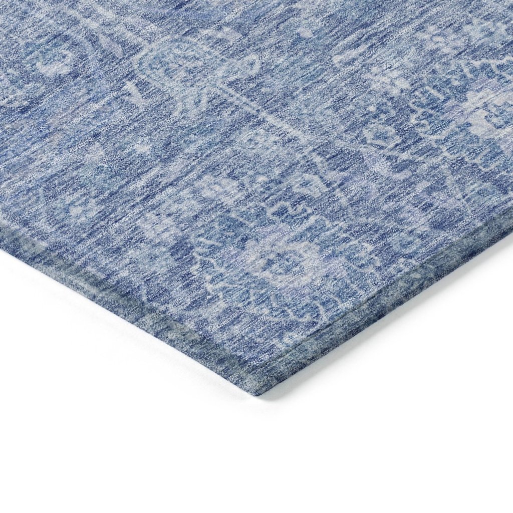 LOOMLAN Rugs Mila Blue Washable Indoor-Outdoor Rug