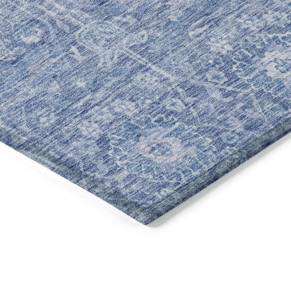 LOOMLAN Rugs Mila Blue Washable Indoor-Outdoor Rug