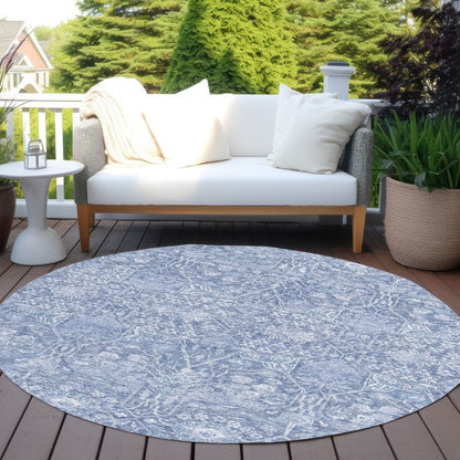 LOOMLAN Rugs Mila Blue Washable Indoor-Outdoor Rug