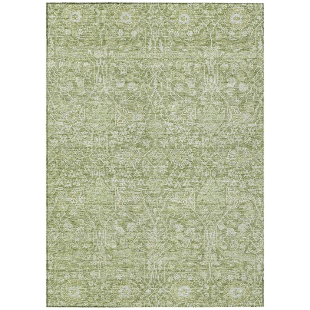 LOOMLAN Rugs Mila Green Washable Indoor-Outdoor Rug