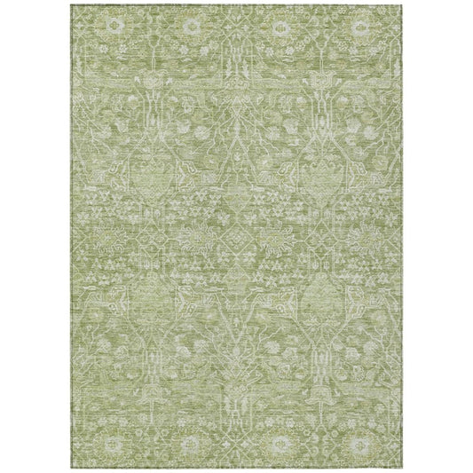 LOOMLAN Rugs Mila Green Washable Indoor-Outdoor Rug