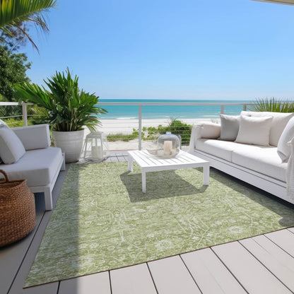 LOOMLAN Rugs Mila Green Washable Indoor-Outdoor Rug