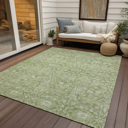 LOOMLAN Rugs Mila Green Washable Indoor-Outdoor Rug