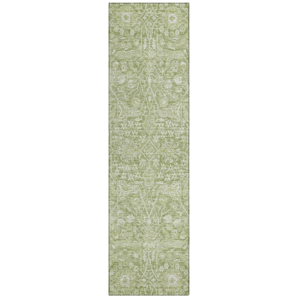 LOOMLAN Rugs Mila Green Washable Indoor-Outdoor Rug