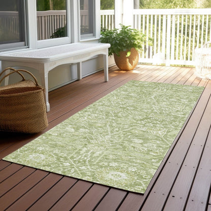 LOOMLAN Rugs Mila Green Washable Indoor-Outdoor Rug