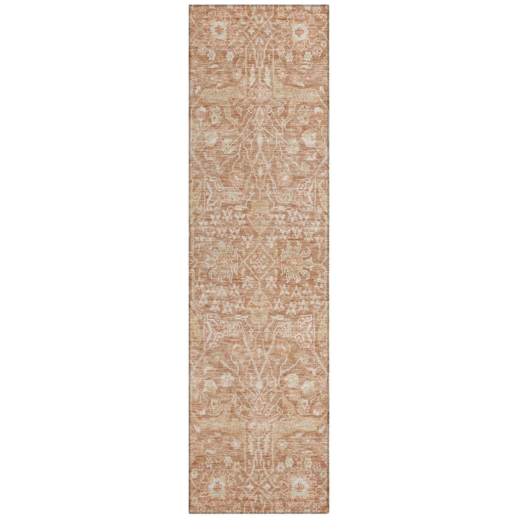 LOOMLAN Rugs Mila Orange Washable Indoor-Outdoor Rug