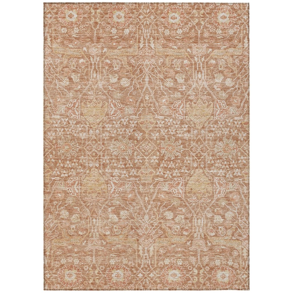 LOOMLAN Rugs Mila Orange Washable Indoor-Outdoor Rug