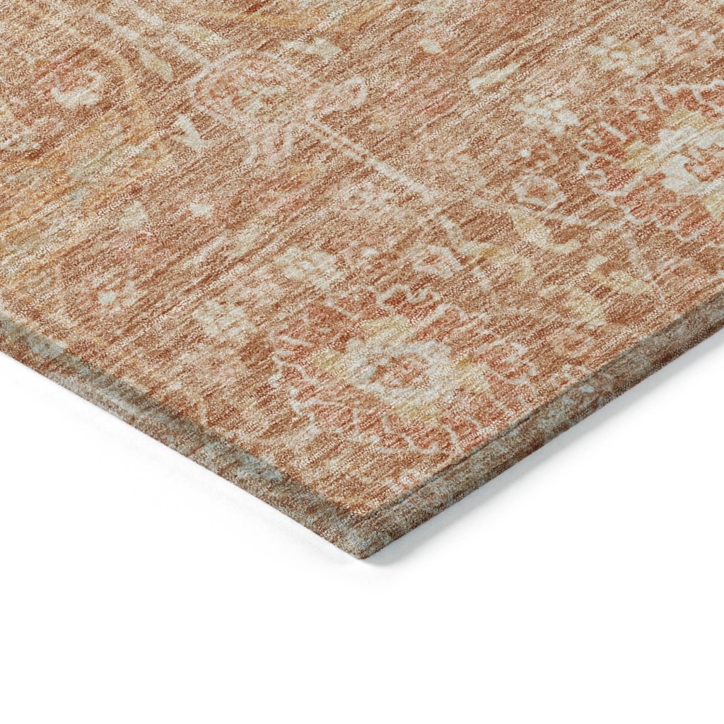 LOOMLAN Rugs Mila Orange Washable Indoor-Outdoor Rug