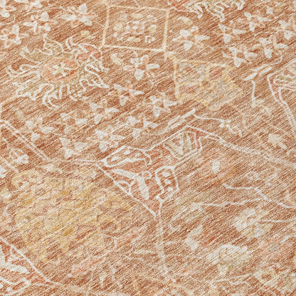 LOOMLAN Rugs Mila Orange Washable Indoor-Outdoor Rug