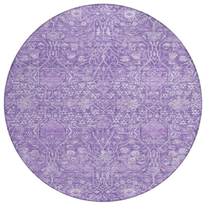 LOOMLAN Rugs Mila Purple Washable Indoor-Outdoor Rug