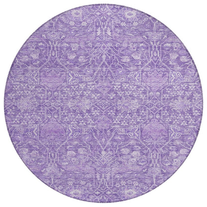LOOMLAN Rugs Mila Purple Washable Indoor-Outdoor Rug