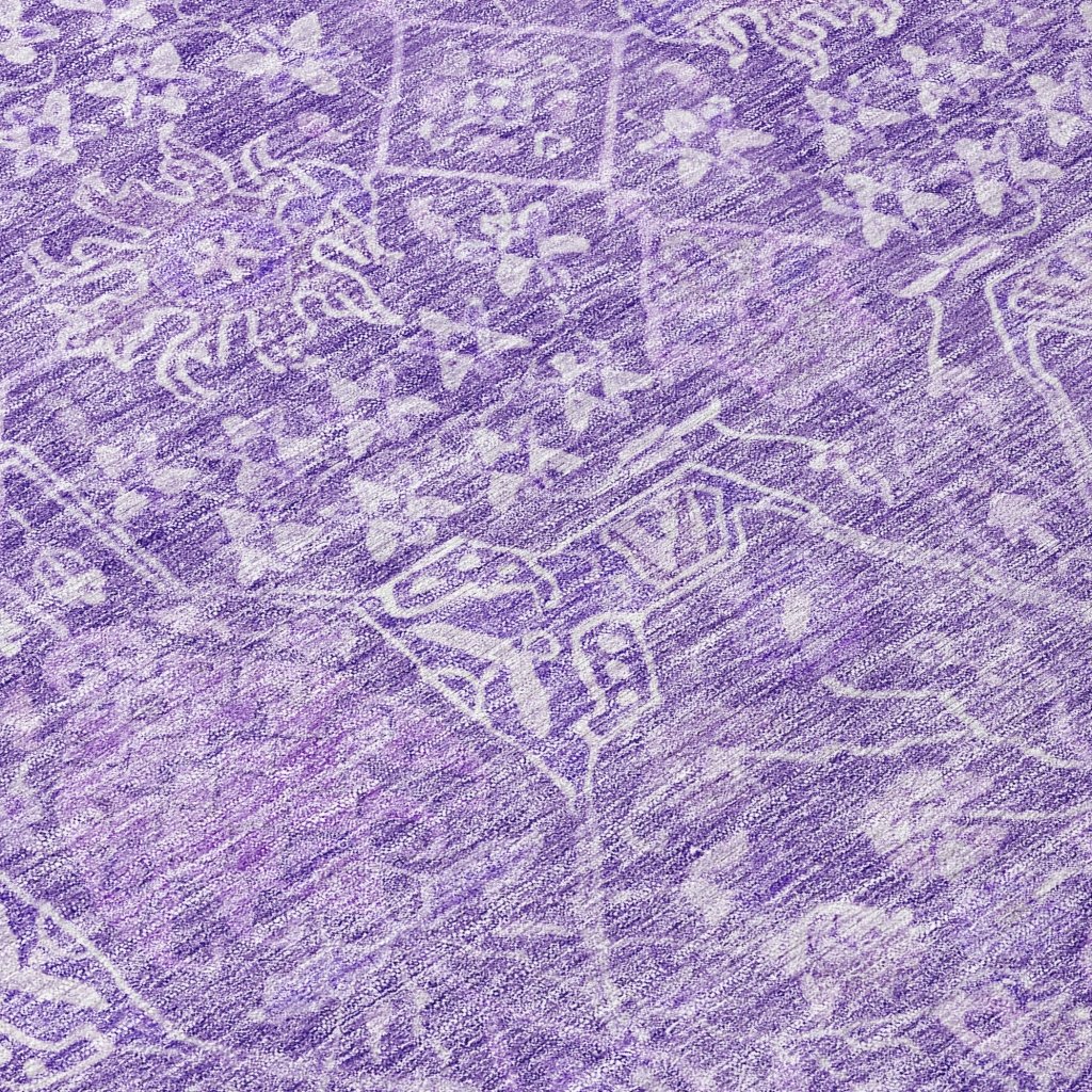 LOOMLAN Rugs Mila Purple Washable Indoor-Outdoor Rug