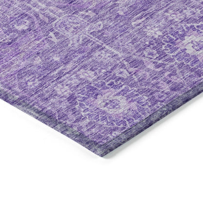 LOOMLAN Rugs Mila Purple Washable Indoor-Outdoor Rug