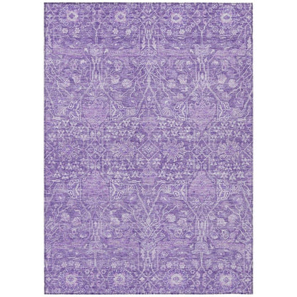 LOOMLAN Rugs Mila Purple Washable Indoor-Outdoor Rug