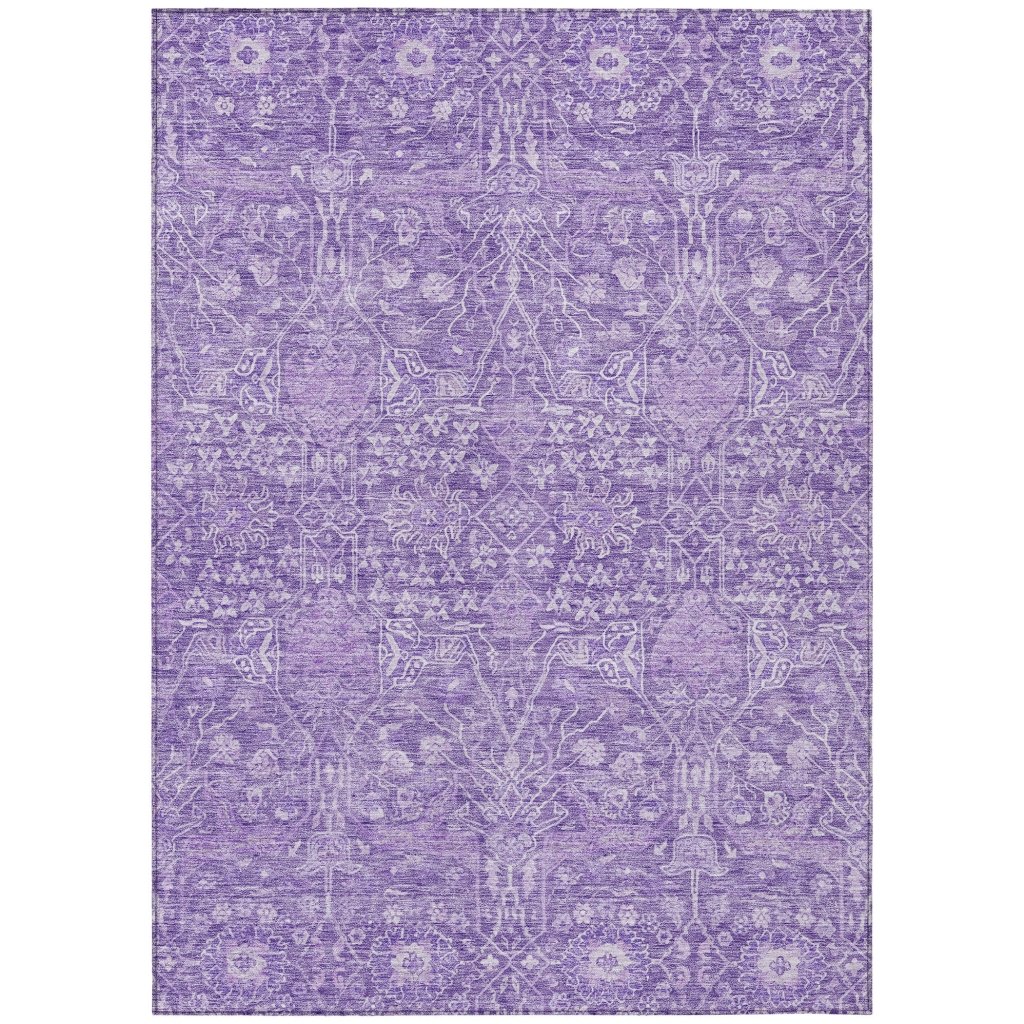 LOOMLAN Rugs Mila Purple Washable Indoor-Outdoor Rug
